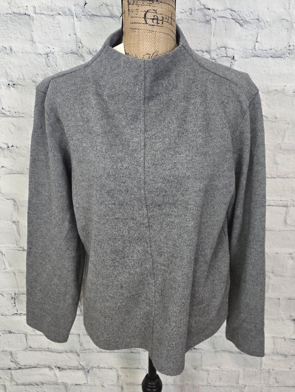 A New Day Mock Neck Pullover Sweater Top various Size Gray Fall/winter